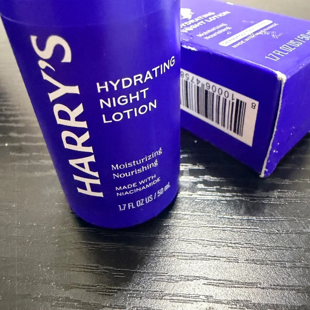 Harrys Hydrating Night Lotion Mens Face Moisturizer with Niacinamide 1.7oz 50ml